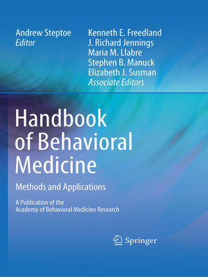 cover image of Handbook of Behavioral Medicine